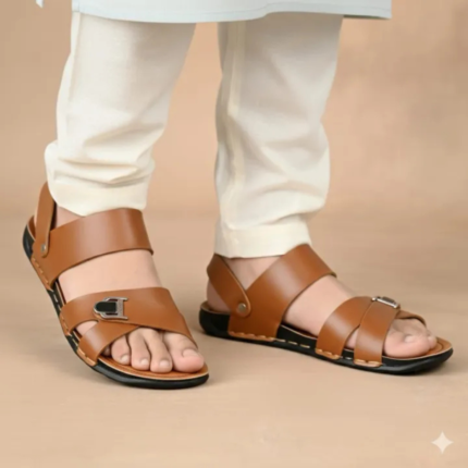 Premium Men's Traditional Peshawari Sandals – Brown